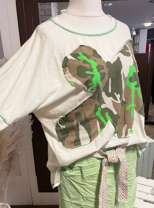 Longshirt CAMOUFLAGE grün