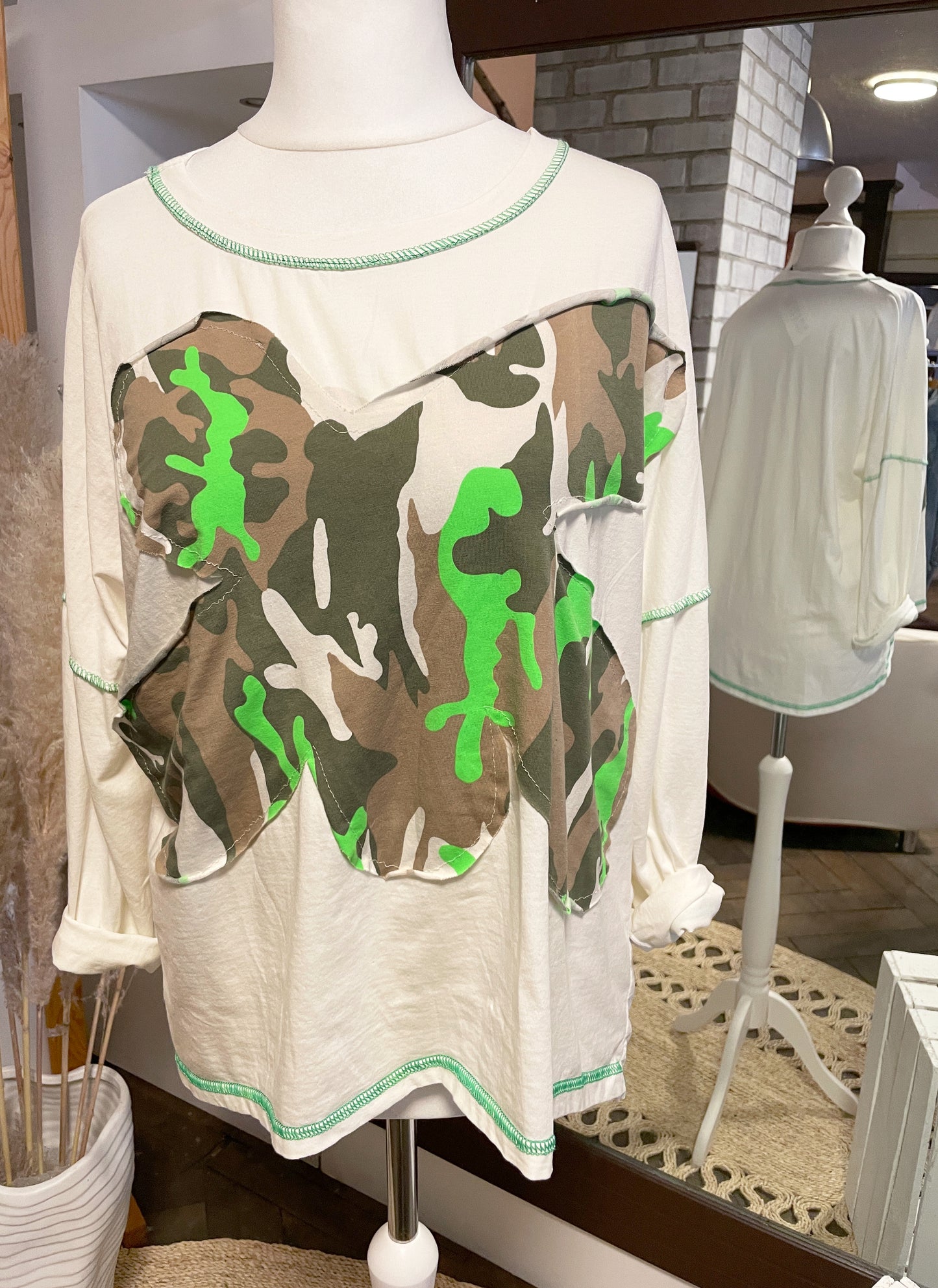 Longshirt CAMOUFLAGE grün