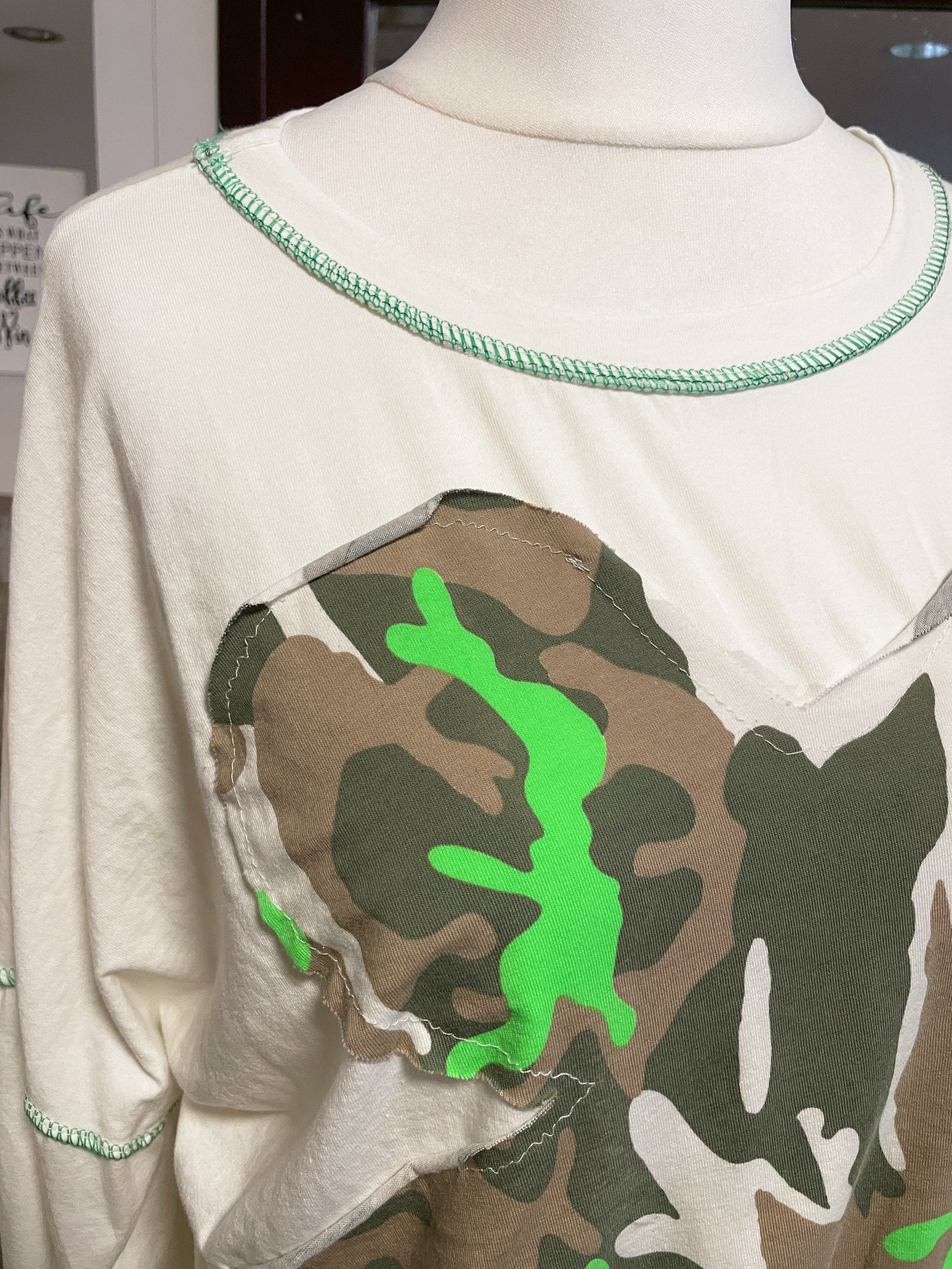 Longshirt CAMOUFLAGE grün