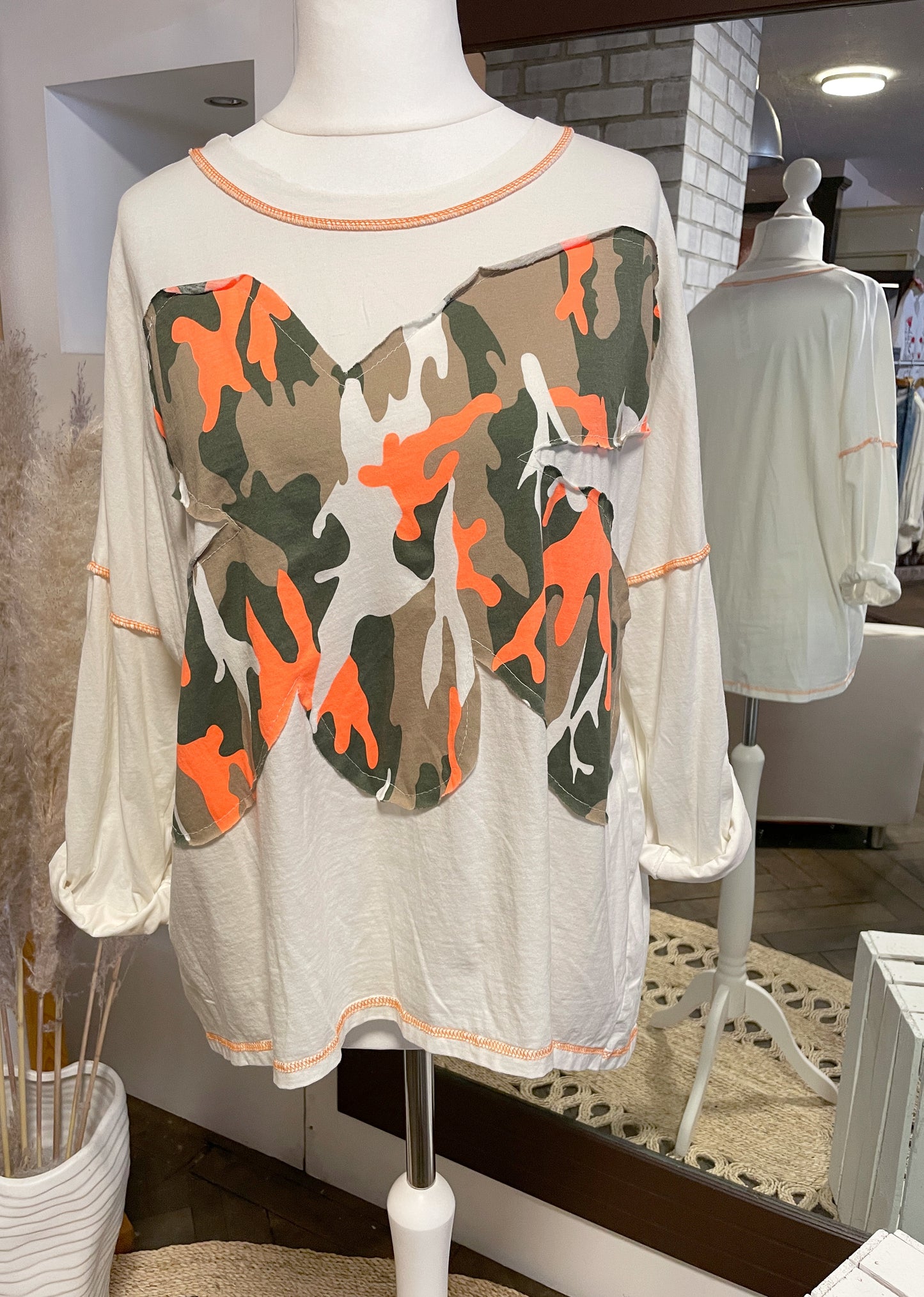 Longshirt CAMOUFLAGE orange