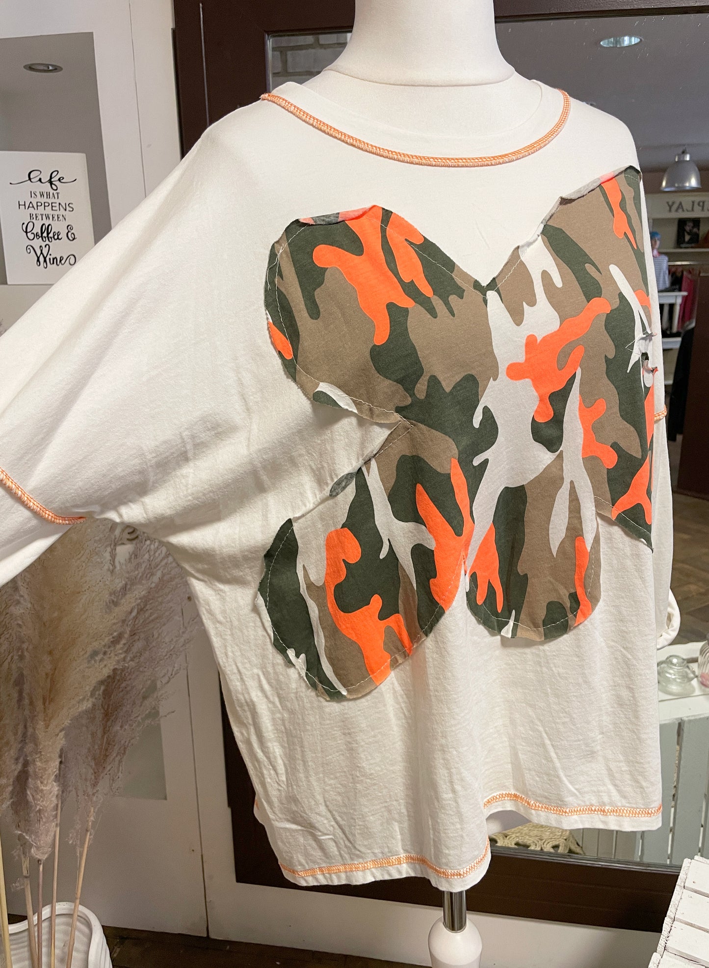 Longshirt CAMOUFLAGE orange