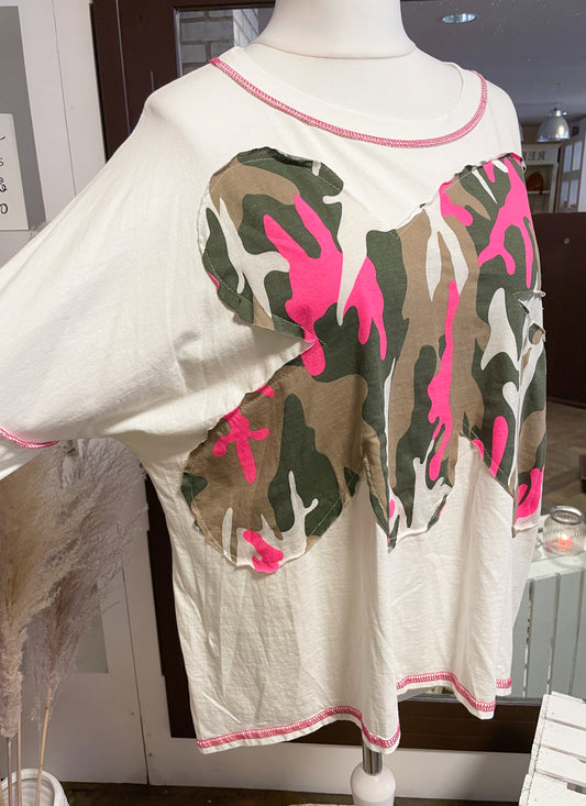 Longshirt CAMOUFLAGE pink